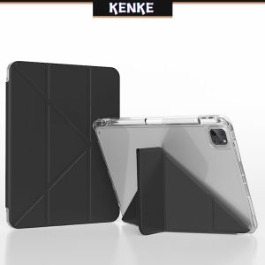 Ốp iPad KENKE Acrylic HD Trong Suốt Cho iPad 2024 air 13 inch air 11 2022 Pro 11 Pro 12.9 ipad thế hệ thứ 7 thế hệ thứ 8 thế hệ thứ 9 iPad Mini6 iPad gen 10 2020 Có Hộp Đựng Bút Chì - Ốp & Chân Đế Gấp Folio 2021 iPad Air 5 Air 4 Origami - Màu Tím case