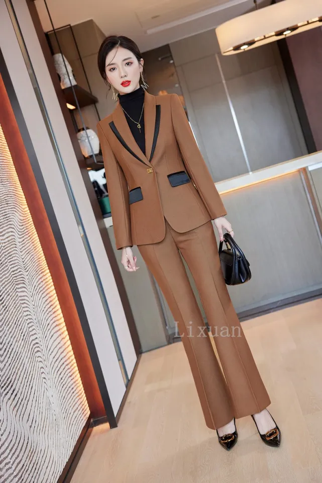 2022 Autumn Winter Formal Ladies Green Blazer Women Business Suits With  Sets Work Wear Office Uniform 5xl Size Pants Jacket - Pant Suits -  AliExpress