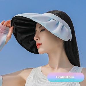 SERENEGLOW Stylish Wide Brim Sun Visor Hat for Women UV Protection Fashionable Beach Cap Summer
