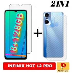 PROMO PAKET 2 IN 1 Tempered Glass INFINIX GT 10 PRO 5G / INFINIX HOT 12 PRO Anti Gores Kaca Clear