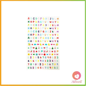 AllWell สติ๊กเกอร์แต่งหน้า ติดทน ติดนาน ตัวอักษร ตัวเลข ประดับ DIY Makeup Sticker
