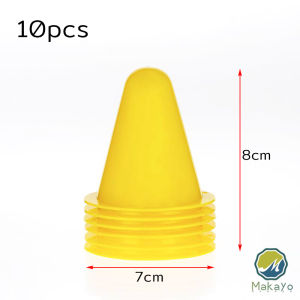 Makayo เซต10 ชิ้น กรวยฝึกโรลเลอร์สเกต อุปกรณ์ฝึกซ้อมฟุตบอล วัสดุแข็งแรง ทนทาน Skate Marker Cones