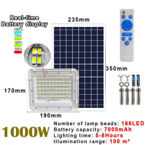 Lampu Solar LED outdoor Lighting solar light high quality  Waterproof High brightness spotlight with remote control apply to garden courtyard