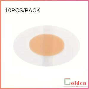 Golden 10Pcs/pack สติกเกอร์เจล ป้องกันอาการการกัดของรองเท้า สําหรับติดเท้า นุ่มสบาย ไม่ทำร้ายผิว heel stickers