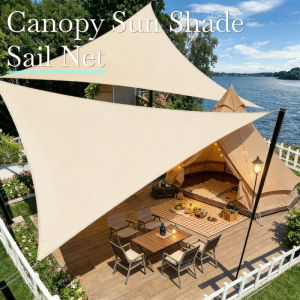 Canopy Sun Shade Sail Net 98% UV Blockage Thicked Waterproof Triangle Patio Outdoor Oxford Canopy