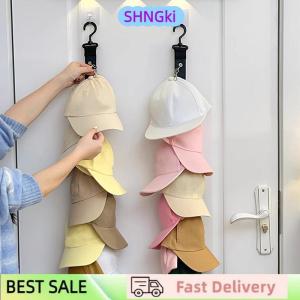 SHNGki Baseball Cap Storage Organizer With Eight Clips Wall Mounted Cap Holder Closet Storage Organizer Cap Hanger