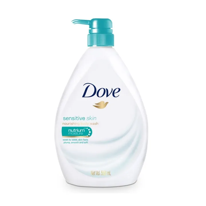สบู่เหลวสูตรอ่อนโยน Dove Sensitive Skin Nourishing Body Wash 550ml