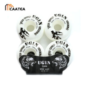 CAATEA 4Pcs/Set Skateboard Wheels Resilient PU 95a 52*30mm Resilient PU Fit for Rough Grounds Asphalt Road Half-Pipe 95A Hardness Longboard Skate Board Roller Wheel