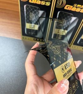 IPHONE 11 11 PRO 11 PRO MAX 12 12 MINI 12 PRO 12 PRO MAX TEMPERED GLASS ESD FULL COVER ANTI STATIC ANTI DEBU ANTI MINYAK PELINDUNG LAYAR