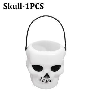 3/6pcs Mini Halloween Candy Bucket Pot Witch Skeleton Cauldron Holder Jar Trick or Treat Halloween Party Decoration Props Kids Toy