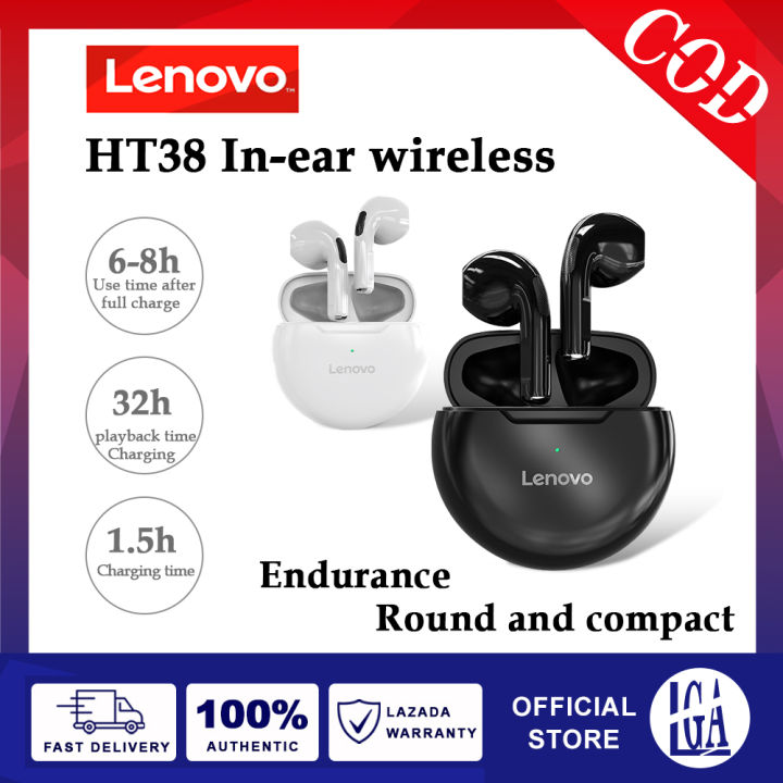 Lenovo HT38 TWS Bluetooth Earphone Mini Wireless Earbuds with Mic