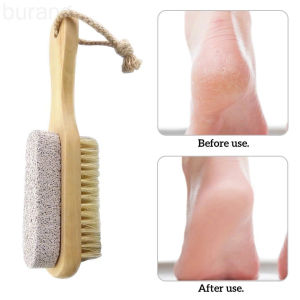 Bàn Chải Chà Chân 2in1: Tẩy Tế Bào Chết & Đá Bọt Mềm Mịn Gót Chân | Loại Bỏ Da Khô Chai Sần Hiệu Quả