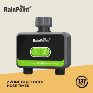 RainPoint Smart WiFi Garden Irrigation System (1 or 2 Zone) Bluetooth App Control Rain Delay 6 Plans Auto Watering