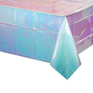 Laser lung linh khăn trải bàn tiệc vật liệu nhựa chống thấm 137x274cm cho các sự kiện và các cuộc tụ họp lễ hội