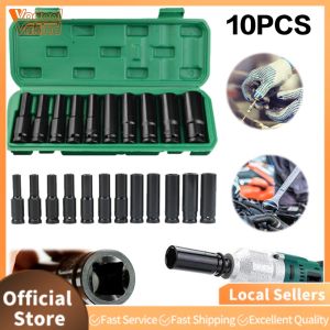 Efficient 1/2 Inch Electric Wrench Socket Set Impact Sockets Extended for Automotive Repairs Hex Impact Socket Set