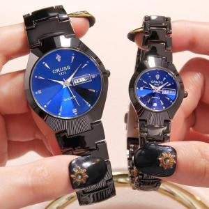 Jam Tangan Couple Oruss Original Rantai Kecil Anti Air Garansi Tanggal Aktif Analog Tahan air