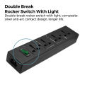 Universal PDU Power Strip 4 Ways Socket Outlet Power Strip With Switch LED Indicator C14 Universal Interface. 