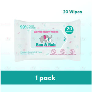 Boo&Bub 80 pcs Baby Hand Mouth Wipes / Wet Tissue | Alcohol-free paraben-free fragrance-free wipe / Tisu Basah Bayi