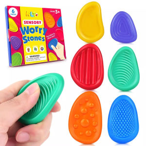 Fidget Toys Childrens Sensory Stones childrens stress-relieving toys soft silicone texture worry stones