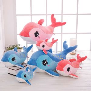 BEIBEI Children Sáng tạo Sinh vật biển Ragdoll Trang trí ô tô Life Nap Pillow Dolphin Plush Toy Gối sang trọng Dolphin Thú nhồi bông Động vật mô phỏng búp bê