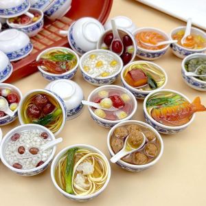 GROVERT เล่นตกแต่งบ้าน รูปแบบรุ่นงานฝีมือ เล่นเครื่องประดับ ตุ๊กตาอุปกรณ์เสริมเด็ก ฝีมือจำลองอาหาร รุ่นครัว ตูกตาอาหาร