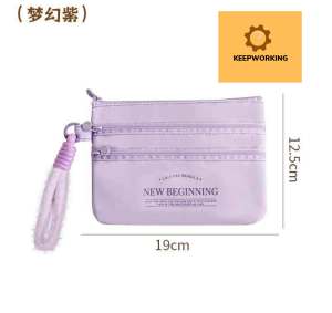 KW Three Layer Cloth ID Card Bag Multi Functional Portable Waterproof Card Holder Handbag