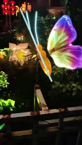 SXH led Glowing Dynamic Butterfly Shape Light Outdoor Lighting Dragonfly Bee Decorative Ground Insert Lawn Insect Landscape Light