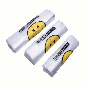 Goodluck Shopping Plastic 45pcs Thank You Printed Lovely Wholesale Shopping Bags Supermarket Plastic Bag With Handle