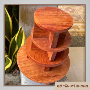 Đôn gỗ trang trí decor cao 6cm | Đôn chậu cây mini để bàn | Kệ gỗ tự nhiên để bàn