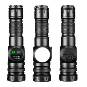 AEled Smart Digital Display Flashlight COB Side light outdoor portable work light magnetic repair light with strong long-range illumination