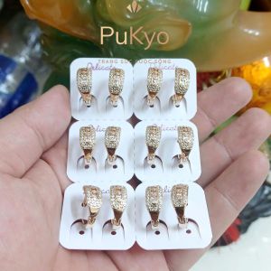 01 Đôi bông tai nữ kiểu trơn xi mạ vàng phong cách đơn giản hàn quốc B228