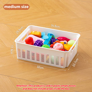 3Pcs Large Storage Basket Thicken Waterproof Storage Box for Bathroom Bedroom Office Kitchen Organizer Box Desk Shelves Plastic Container Bins Household Laundry Snack Book Fruit Underwear Sundries Storage Baskets