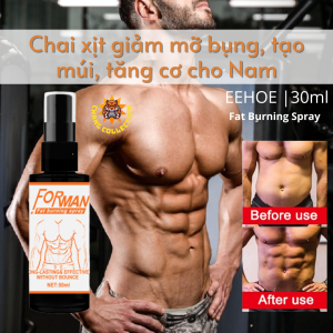 Chai xịt giảm mỡ bụng tạo múi tăng cơ cho Nam Fat Burning Spray 30ml EEHOE giúp tạo hình nhanh chóng cho người tập GYM