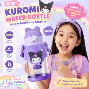 Cartoon Bottle for Children 600ml Kids Cartoon Bunny Water Bottle Cup Students Straw Water Cup