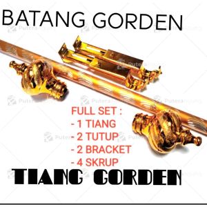 BATANG GORDEN/BESI ROLLET SILVER DAN GOLD  METERAN FULL SET
