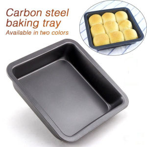 Không Dính 8 Inch Vuông Bánh Nướng Chảo Thép Carbon Khay Bánh Pizza Bánh Mì Bánh Khuôn Bánh Món Khay máy Nướng Dụng Cụ