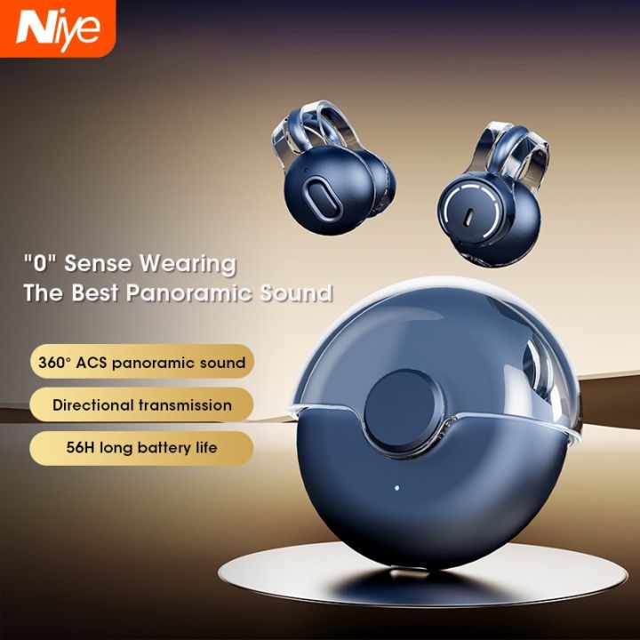 Niye Ear Clip Bluetooth Earphone Hifi Sound Quality TWS Wireless