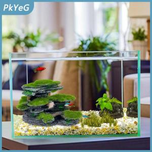 PkYeG Hồ cá xem núi đá hồ cá xem đá rêu hồ cá NƠI ẨN NÁU chìm nhựa hồ cá trang trí lớn