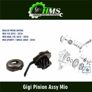 Gigi Pinion Assy Mio - Gear Ger Slah Engkol Kick Stater Yamaha Mio Karbu Mio Sporty Mio Smile Batman