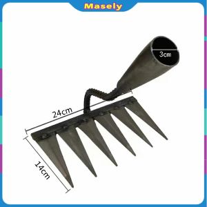 Masely Durable Steel Hardened Handheld Weeding Tool Shovel Rake and Digging Hoe for Gardening