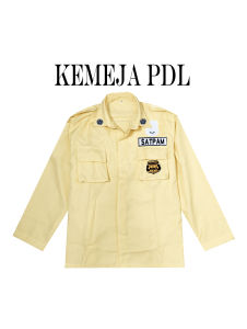 Seragam satpam pdl pdh satu stel terbaru stelan seragam satpam cream army supply