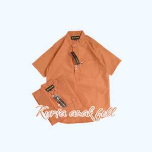 Baju Koko Anak Laki Laki Polos Pendek Usia 5-13 Tahun Terbaru 2025 Bahan Lembut Nyaman Dipakai