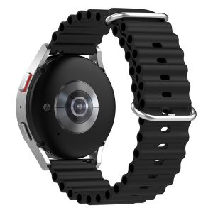 สายนาฬิกา เหมาะสำหรับHuawei GT2/3ขนาด20MM samsung glaxy watchขนาด22MM สมาร์ทสปอตสายรัดซิลิโคนมารีนขาวดำ