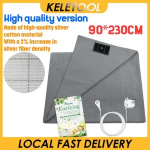 Grounding Sheet Earthing Sheet Conductive Grounding Sheets with Cord 10% Silver for Improve Sleep