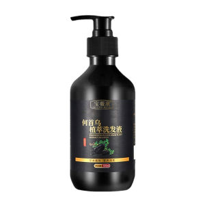 【Local Stock】Polygonum Herbal Shampoo Black Hair Shampoo 300ml White Hair Black Hair Shampoo Hair Growth Cover Grey Hair Hair Treatment