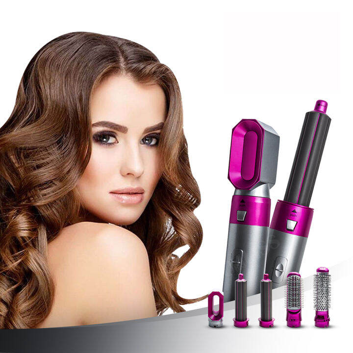 5 In 1 Hot Hair Dryer Brush Comb Volumizer Blower Brush Air Comb Curling And Straightening One 6030