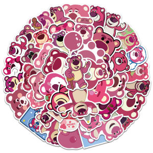 50 PCS GAYA LUCU Beruang Stroberi stiker untuk Buku Tempel/Buku Harian/HP/Dekorasi Laptop/Sticker Helm Tahan Air Vinil/Stiker Tablet Ponsel stiker tahan air berperekat