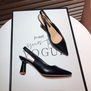 Womens Korean - Style Leather Pointed Sandals with Heels - Ideal for Office Casual & Stiletto Lovers#FL402