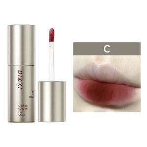 VEDO 💕COD Tabung Perak Kecil Lip Glaze Coklat Tanah Beludru Matte Glasir Bibir Pemutih Riasan Minimalis Gaya Lip Cream Lipstik Makeup Waterproof Velvet Lipstick
