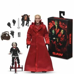 In Stock NECA Saw Jigsaw John Kramer Red Robe Ultimate Action Figure Horror Movie PVC Action Figures Collectible Model Toys Gift